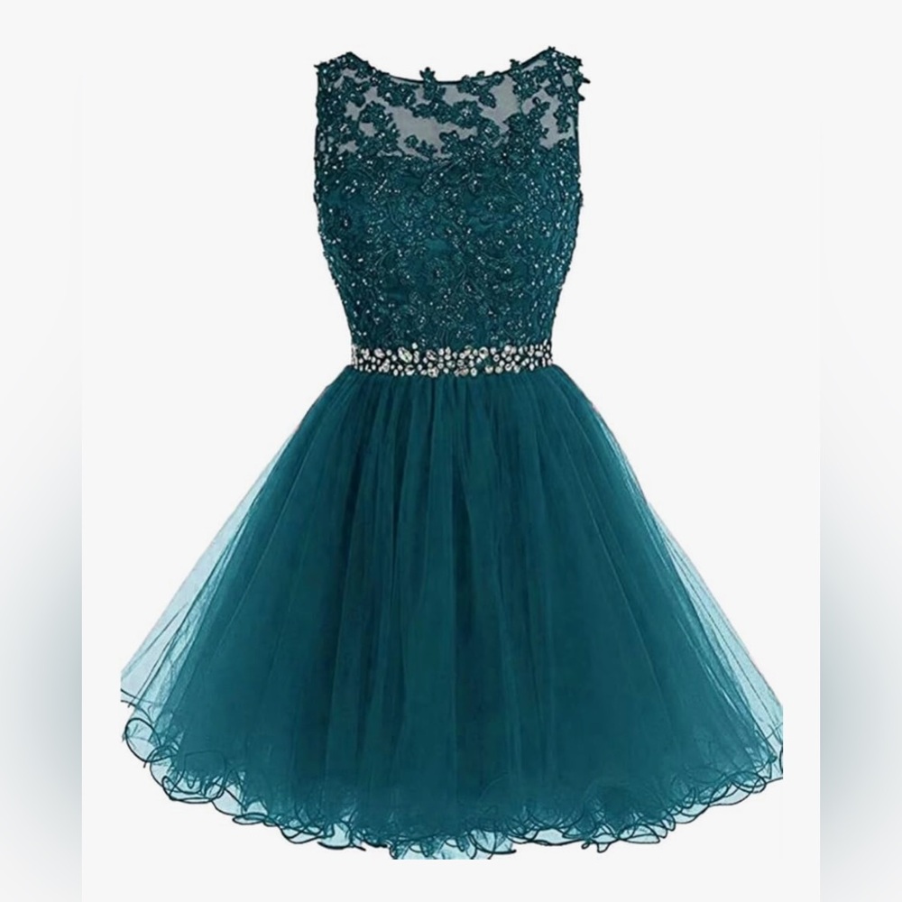 New Appliques Prom Dresses Short Tulle Homecoming Party Cocktail Gowns - Picture 1 of 14